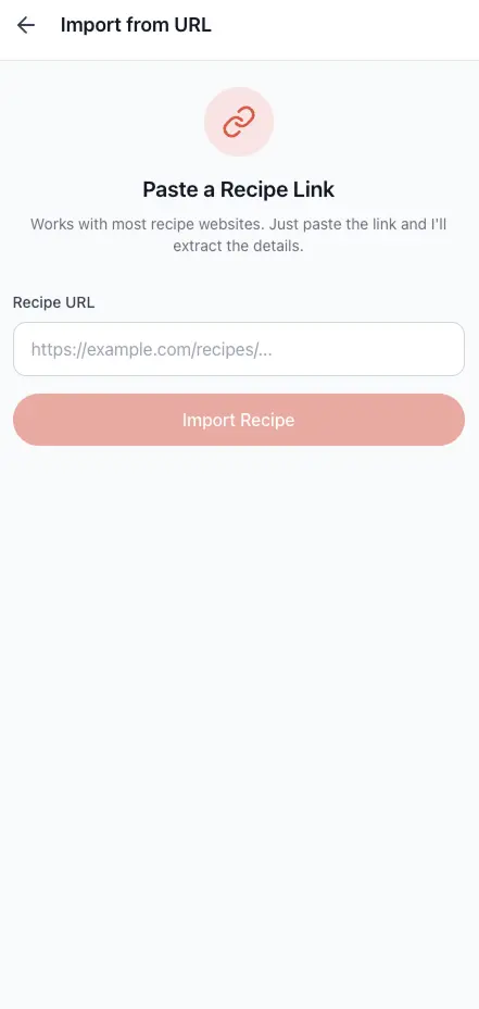 Import recipe from URL